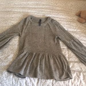 design lab soft grey sweater top